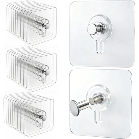Lot de 30 Accroche Tableau Adhesif, Crochet Adhésif pour Cadre (1/5)