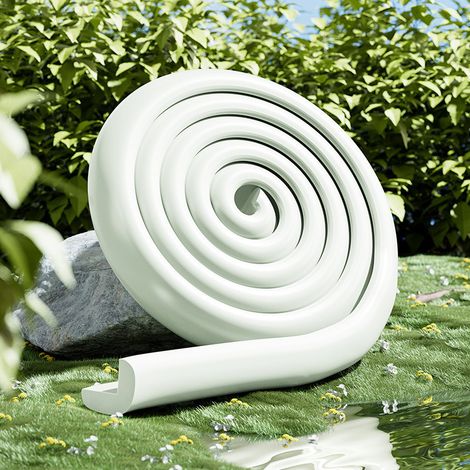 Protecteur d'angle et bord de mur en mousse épaisse forme L, protection meubles table bureau anti-choc anti-coup (White, 5m) (1/5)