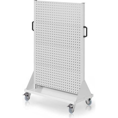 Kappes RasterMobil® mobiler Arbeitsplatzschrank Größe 4 1580x1000x500mm 8x Lochplatte lichtgrau