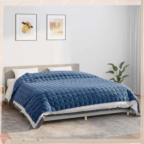 350805 Couverture lestée Bleu 235x290 cm 15 kg Tissu (1/5)