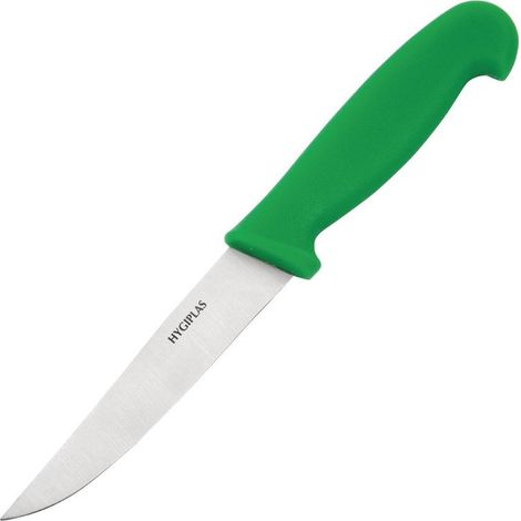 Couteau Pro à Légumes Vert 100 mm - Hygiplas (1/5)