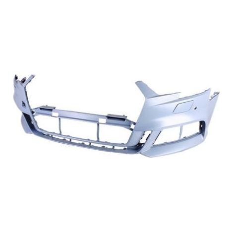 Pare-choc avant à peindre avec trous pour radars et lave-phares S-Line Audi A3 et A3 Sportback 8V phase 2 2016-2020