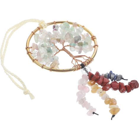Hängender Baumschmuck aus Stein, Auto-Rückspiegel-Zubehör – 26,00 x 7,00 x 1,50 cm (1/4)