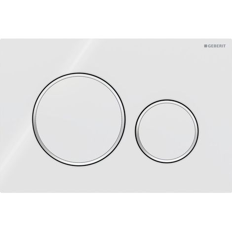 Geberit Sigma20 Betätigungsplatte für 2-Mengen-Spülung: weiß. chrom glänzend (115.882.KJ.1) (1/4)