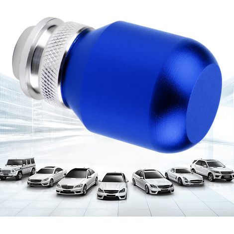 Pomello per cambio manuale universale per auto - metallo di alta qualità con adattatori (blu) (1/5)