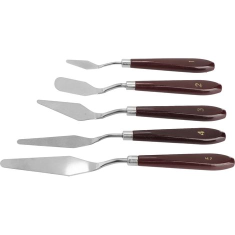 5 Couteaux à Palette Ergonomiques pour Peinture à l'Huile avec Lames Flexibles et Anticorrosion (1/5)