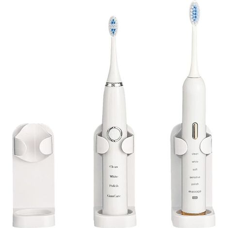 Wandmontierter elektronischer Zahnbürstenhalter für Badezimmer, Aufbewahrungsbox für Zahnbürsten, 3 Stück (1/5)