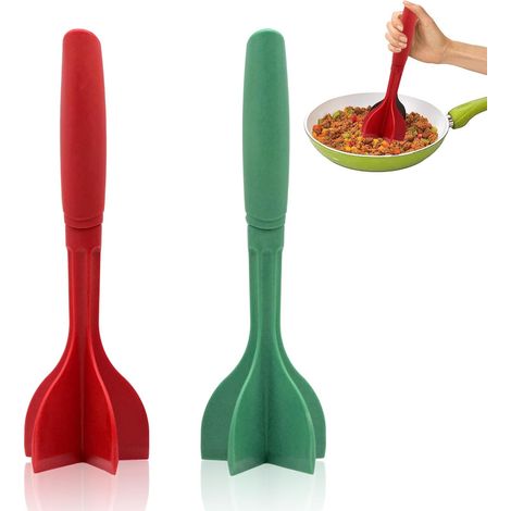 Set mit 2 Fleischzerkleinerern, multifunktionaler Fleischwolf, hitzebeständig, Fleischwolf für Rindfleisch, Hamburger, Gemüse, Obst (rot und grün) (1/5)