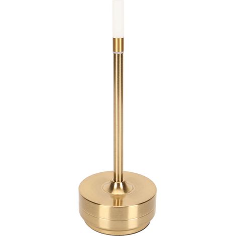 Lampe de table LED sans fil avec capteur tactile, lampe de chevet portable rechargeable par USB Type-C, idéale pour restaurants, bars et maisons (couleur or). (1/5)