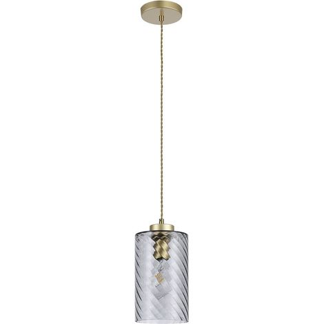 Lampada a sospensione Sheila Gold Glassa in vetro colorato E27 1x Max 40W L: 180 cm B: 15 cm H: 180 cm ø15cm dimmerabile (1/4)