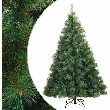Árbol de Navidad artificial con ramas articuladas Verde 210 cm vidaXL