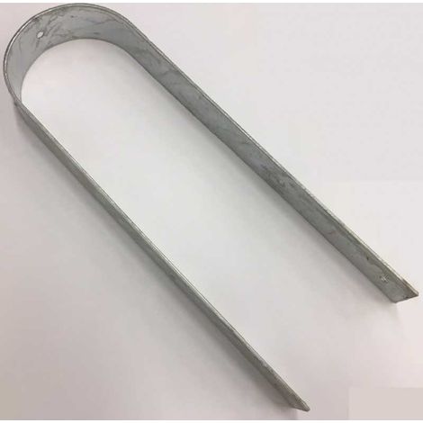 Staffa a U per palo tondo diametro 12 cm, supporto zincato a caldo per recinzioni e staccionate - Esterni da Vivere