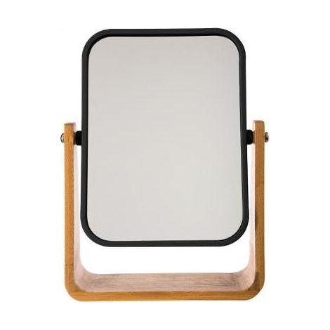 Miroir à Poser "Natureo" 22cm Naturel & Noir (1/2)