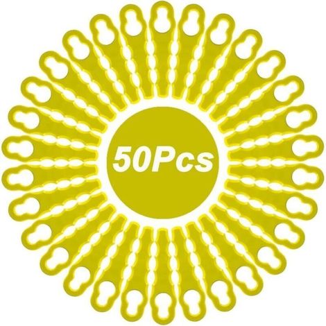 Lot de 50 lames de rechange compatibles pour coupe-bordures Ryobi, têtes double lames dentelées RAC155 RAC157 RAC158.