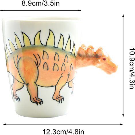 Mug Dinosaure 400ml en Céramique - Tasse Animaux Mignons pour Bureau et Petit-Déjeuner