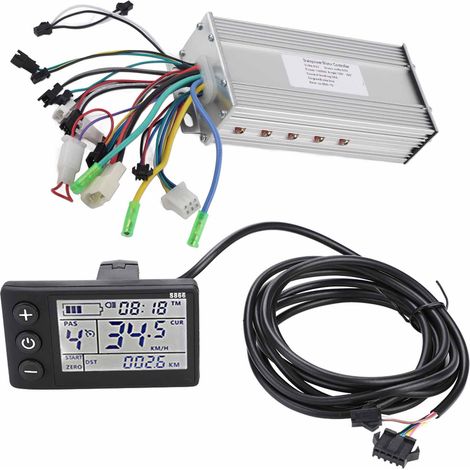 Kit contrôleur sans balais pour vélo électrique, scooter, 1000W 60V, panneau d'affichage LCD étanche, ensemble complet (1/5)
