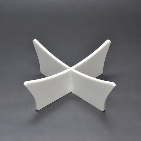 Lot de 4 présentoirs à ballons – Supports en acrylique pour ballons de basket-ball, volley-ball, football et rugby, 5 x 2,8 cm, blancs (1/5)
