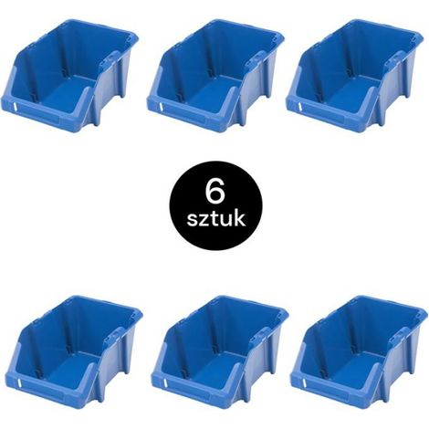 Bac D Atelier - 155x250x120 mm - Bleu - Empilable Imbriquable - Lot De 6 (1/5)
