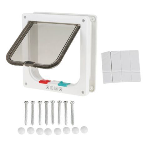 4-Way Lockable Cat Door for Small Dogs for Pet Care (1/5)