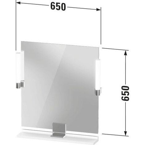 DURAVIT SV7421010220000 Miroir Sivida 650x650x36, LED, gradable (1/2)