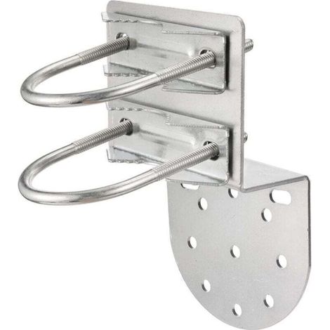 Support Mural Antenne Fixation Mât Antenne Antirouille Accessoires Matériels pour Extérieur Maison Support de Poteau d'antenne Kits de Montage (1/4)