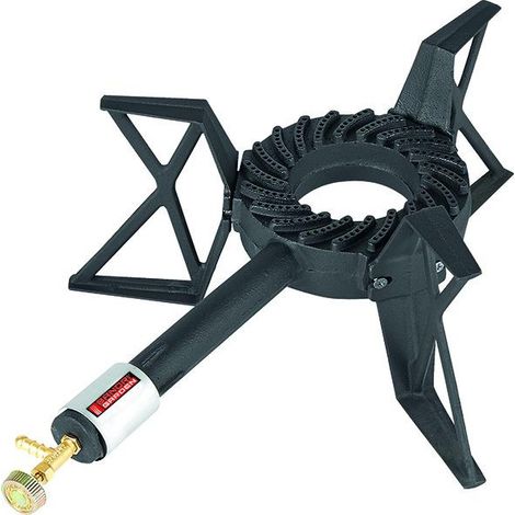 Sandrigarden 7920050 Fornellone a Gas Tutto Ghisa 3 Piedi 8 kW Rubinetti Ottone GPL G-30 G-31 (1/3)