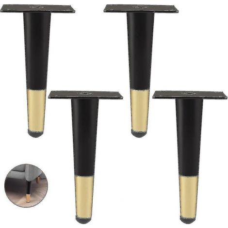 Set mit 4 Möbelbeinen, gerades Sofabein, Tischbein, Schrankbein