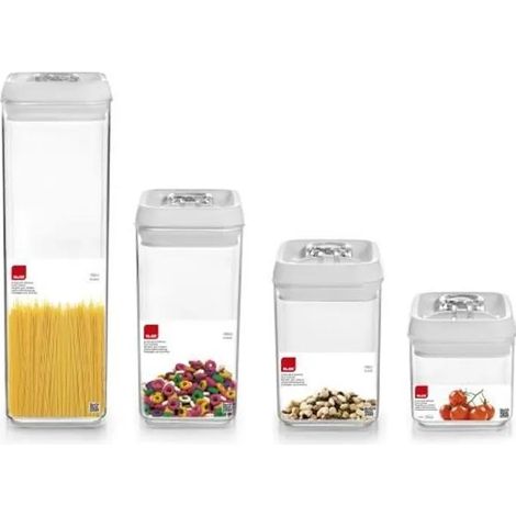 Ibili Quadratische Hermetische Dose 0,9 L aus Polycarbonat