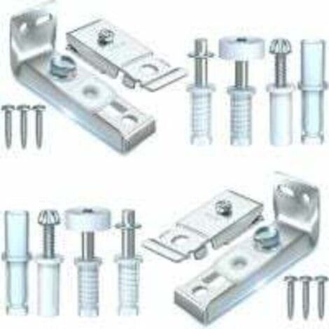 Reparatursatz für Falttürbeschläge – 2er-Pack Ersatzteile für Faltschiebetüren für Schränke, inklusive oberer und unterer Halterung, 3/8-Zoll-Drehzapfen