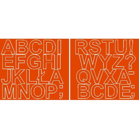 Selbstklebende Buchstabenaufkleber, 5 cm, orange glänzend (1/2)