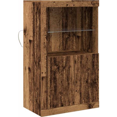 Maison Exclusive - Madia LED Legno vecchio 60,5 x 37 x 100 cm Legno multistrato