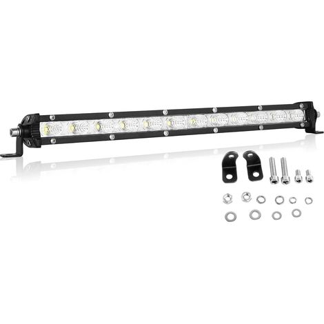 Barre lumineuse LED de 33 cm 60 W à une rangée de feux de brouillard étanches pour tracteur 4 x 4, camion, bateau, VTT, UTV, SUV (1/5)