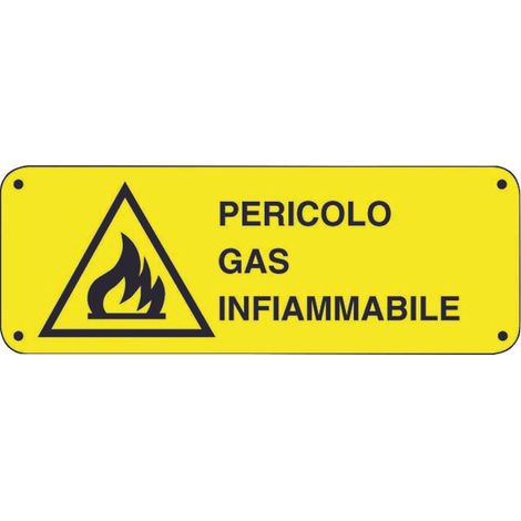 Sicherheitszeichen 'Gefahr brennbarer Gase' 234/A - 330x125 mm