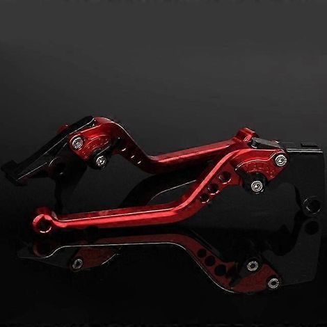 Pour Kawasaki ER6N ER 6N ER6 N Ninja 650R ER-6F 2009-2016 2015 - Accessoires de levier de frein et d'embrayage en aluminium CNC pour moto (long, rouge) (1/5)