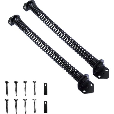 2 Pack Heavy Duty Spring Loaded Self Closing Door Closer for Garden Fence Wood Vinyl (28cm) (1/5)