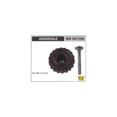 Pomello fissaggio UNIVERSALE rasaerba con dado e vite M6 x 50 mm  007190