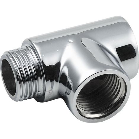 Raccord en T pour radiateur à tube fileté 1/2' BSP chromé