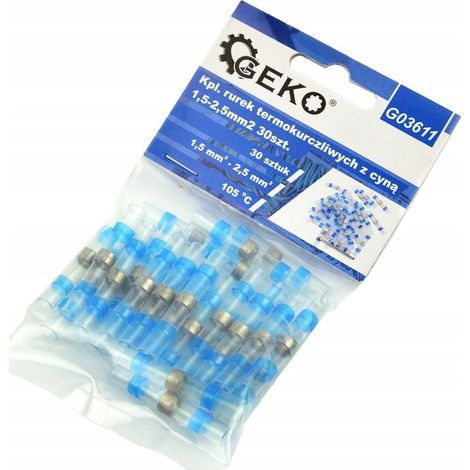 Conectores de tubo termorretráctil con estaño 1,5-2,5 mm2 30 unidades (500) (1/3)