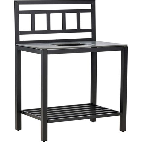 Meuble Cuisine d'Extérieur Emplacement "Alicante" 128cm Noir (1/5)