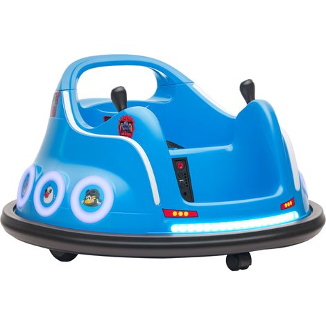 Angry Bird Licensed Waltzer Car, 12V Kids Bumper Car w/ Joysticks, Remote, Music LED Lights, Blue