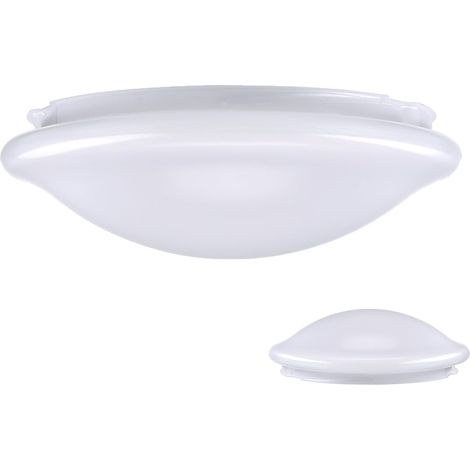 Modern and Simple Style Round Ceiling Lampshade for Bedroom, White Plastic, Soft Light Filter, Easy to Replace (1/5)