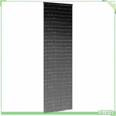 Rideau anti-insectes - FAFEISY - 4017447 - Bambou - 56 x 185 cm - Gris foncé (1/5)