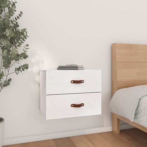 vidaXL Wall-mounted Bedside Cabinet White 50x36x40 cm (1/5)