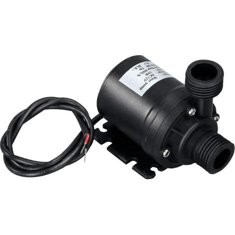 1 unité Pompe à eau submersible DC 12V, ultra silencieuse, moteur sans balais avec arbre en céramique, 5 m de hauteur manométrique, pour aquariums et systèmes d'irrigation (1/4)