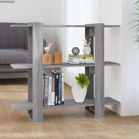 vidaXL Book Cabinet/Room Divider Grey Sonoma 100x30x87 cm (1/5)