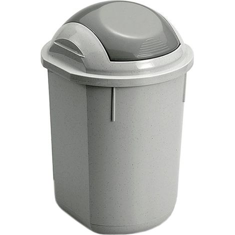 Papelera Redonda con Tapa Gris 40 Litros 7house (1/2)