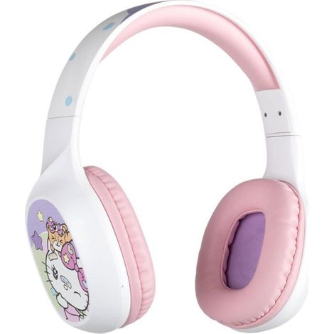 Cuffie - Senza fili - Konix - Hello Kitty - Bluetooth 5.3 PC, smartphone e tablet - Autonomia 30 h - Bianco e rosa (1/5)