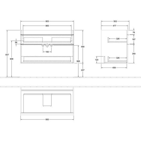 Villeroy & Boch A92601VN WTUS Venticello A92601 953x590x502mm