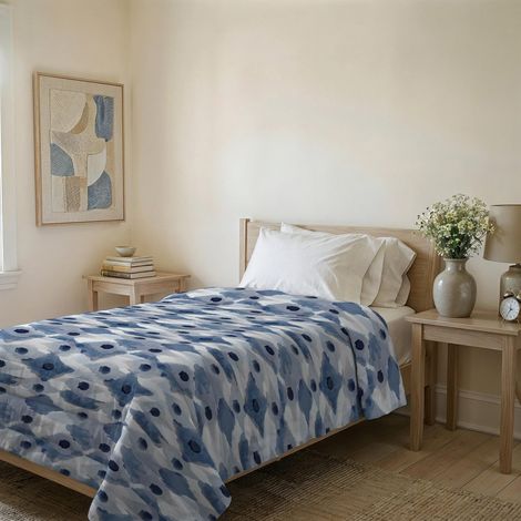 Couvre-lit matelassé d’été en Microfibre Douce imprimée – Couette Printemps-été mi-Saison – Calypso, Simple 160x240 cm (1/5)