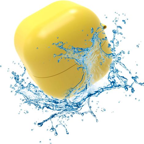 Lot de 6 balles d'eau en silicone jaune recharge rapide, jouets de bain pour enfants, ballons aquatiques magnétiques pour jeux d'eau. (1/3)